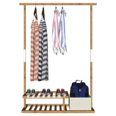 服装展陈现代实木头挂衣架