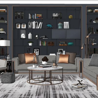 现代北欧轻奢客厅