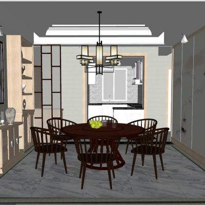 现代田园新中式餐厅