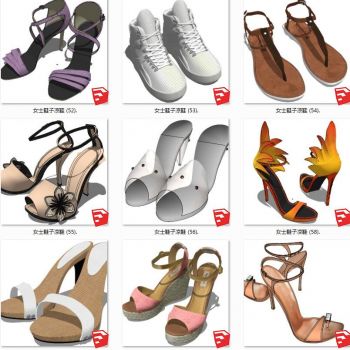 服装展陈女士鞋子凉鞋
