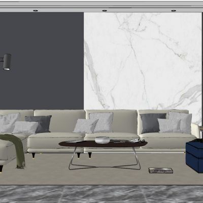 后现代港式北欧工业风客厅