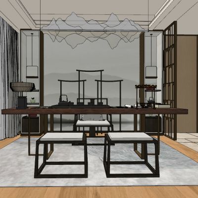 新中式日式古典书房