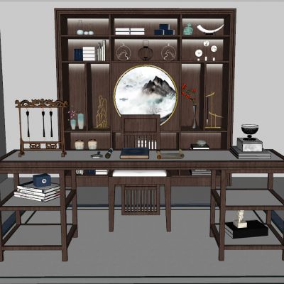 日式式新中式书房