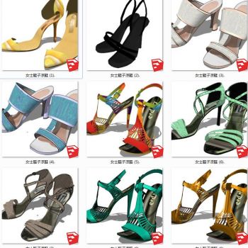 服装展陈女士鞋子凉鞋