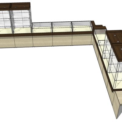 其他现代首饰饰品小商品玻璃展柜