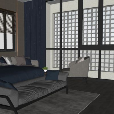 后现代港式北欧卧室