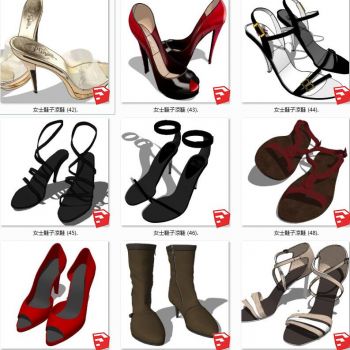 服装展陈女士鞋子凉鞋