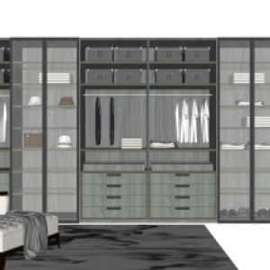 服装展陈衣帽间现代衣帽间衣服饰品