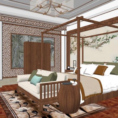 新中式日式卧室
