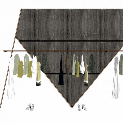 服装展陈服装店构件衣架