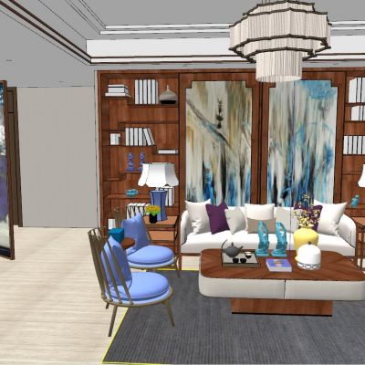 中式新中式泰式日式客厅