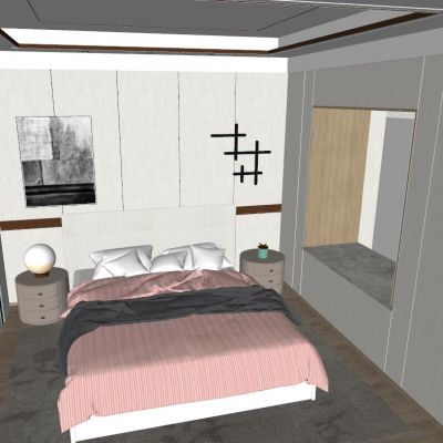 后现代简约港式北欧卧室