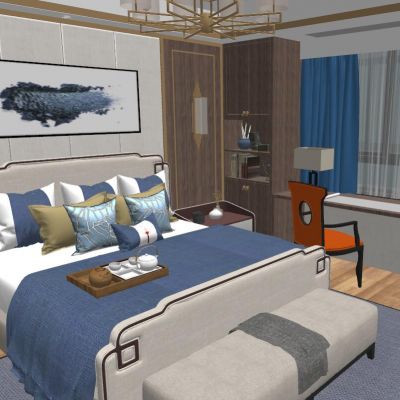 现代新中式卧室