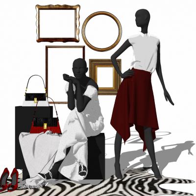 服装展陈服装专卖店展台