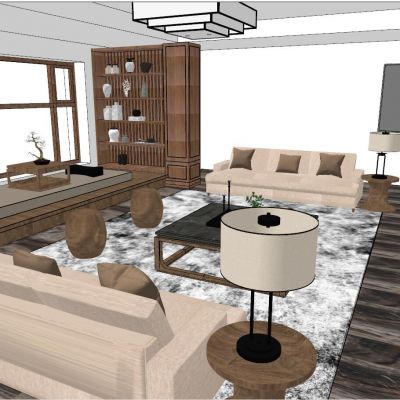 新中式日式客厅