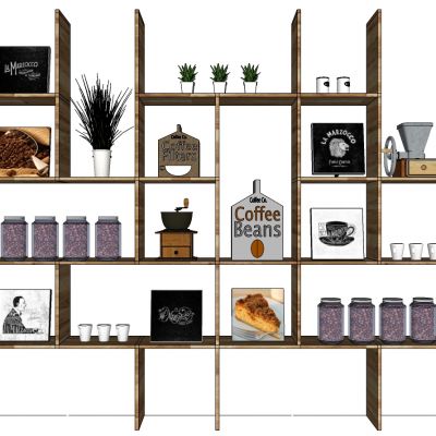 其他现代咖啡厅水吧台展示柜