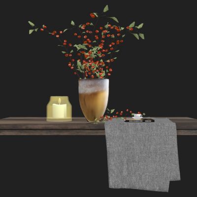 新中式玻璃花瓶花卉插花花艺