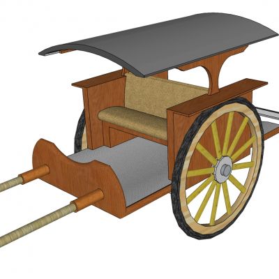 古代马车构件构件