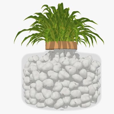 现代玻璃花瓶插花花艺职务摆件饰品bSU模型