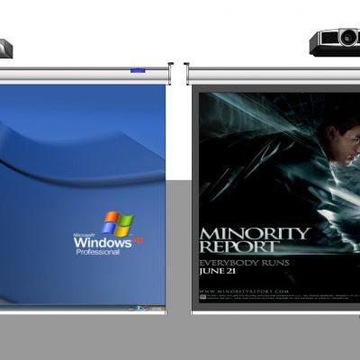 投影仪投影屏幕组合