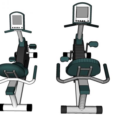 现代健身房健身器材卧式健身车