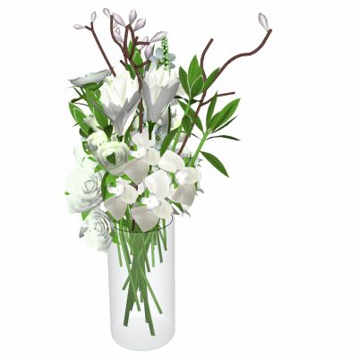 现代花艺花瓶插花陈设摆饰摆件郁金香玫瑰花