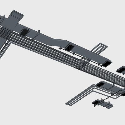 工业风空调管道管线构件