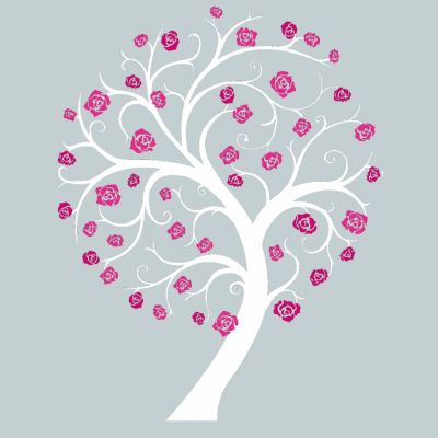 室外园林景观树白玫瑰