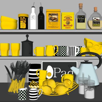 厨房餐具调料组合柠檬水果框