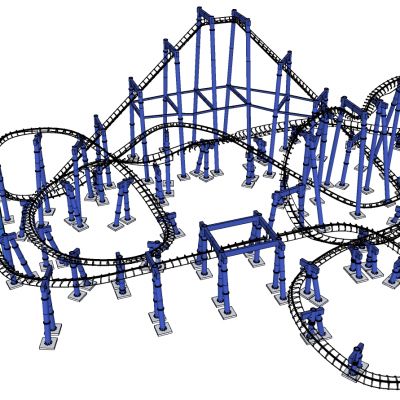 现代儿童游乐园游乐设施儿童过山车