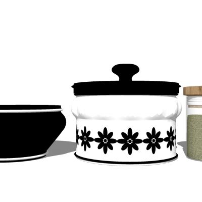 现代厨房摆件调料罐瓶子