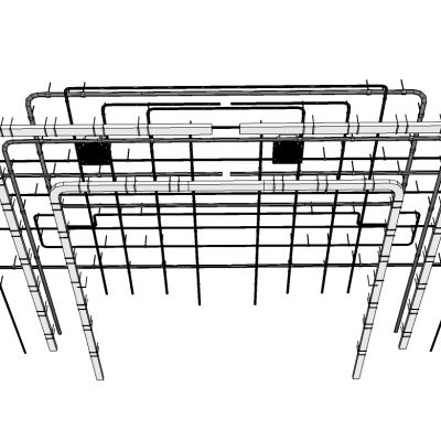 工业风空调管道管线构件