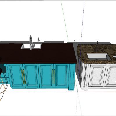 简欧式美式地中海中岛厨柜