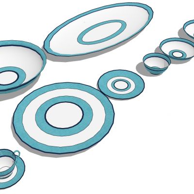 花纹餐具盘子水杯