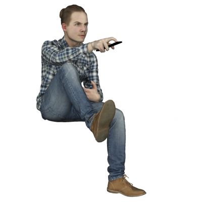 高精度坐姿人物