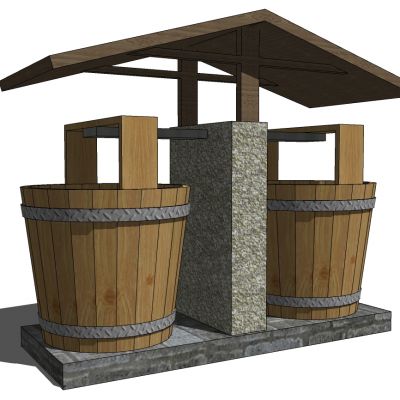 新中式户外垃圾桶垃圾箱