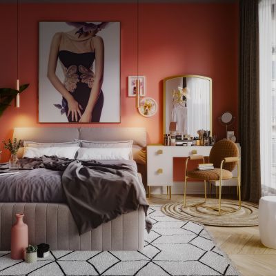 现代北欧风格轻奢卧室