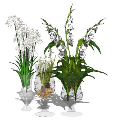 现代玻璃花瓶插花花艺摆件