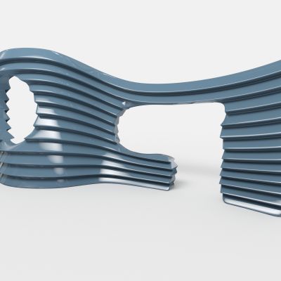 现代凹凸曲线造型墙