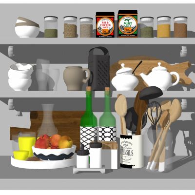 水果调料餐具厨房组合