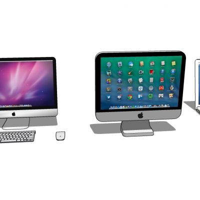 苹果电脑一体机显示器与手机
