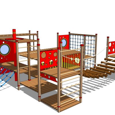 现代儿童游乐园游乐设施儿童滑梯组合