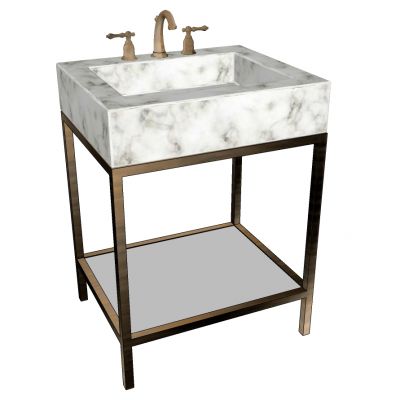 现代轻奢铁艺工业风洗手台