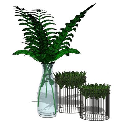 现代玻璃花瓶插花花艺摆件