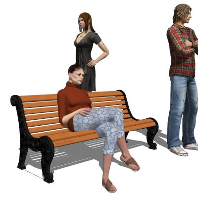 高精度坐姿人物