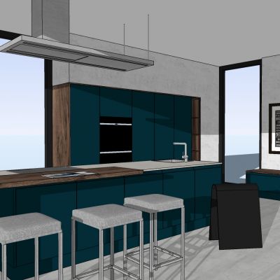 现代北欧轻奢工业风厨柜