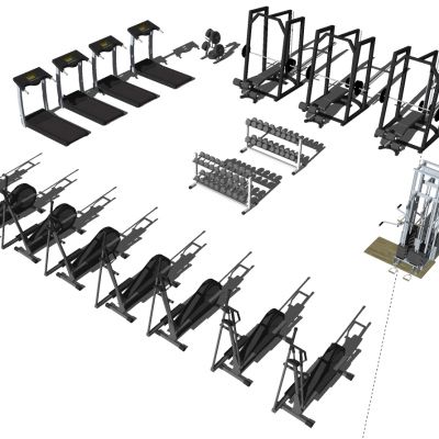 现代建设器材体育器材跑步机动感单车