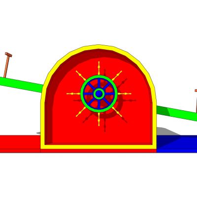 现代儿童游乐园游乐设施跷跷板