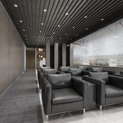 现代办公区 单人沙发 隔断 异形沙发 茶几 挂画 书报架 吧台 吧椅 装饰架