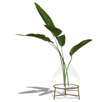 现代玻璃花瓶插花花艺摆件